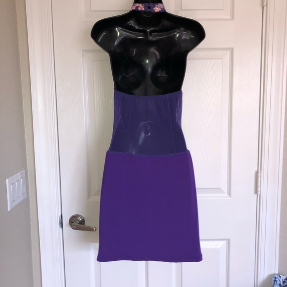 Purple hand painted mini dress from Miami! - Picture 5 of 8
